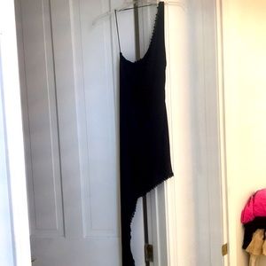 A black asymmetric boutique fine sexy classy dress!!!